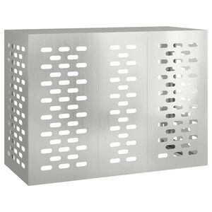 vidaXL Klimaanlagenabdeckung Silber 110 x 50 x 80 cm Verzinkter Stahl