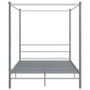 vidaXL Himmelbett Grau Metall 160x200 cm