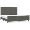 vidaXL Bettgestell ohne Matratze Dunkelgrau 160x200 cm Samt