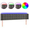 vidaXL LED Kopfteil Dunkelgrau 163x16x78/88 cm Samt