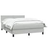 vidaXL Boxspringbett mit Matratze Hellgrau 140x210 cm Samt