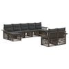 vidaXL Gartensofa-set 9 stk. Grau Poly-Rattan
