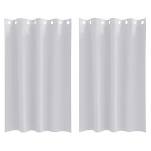 vidaXL Verdunkelungs-Vorh&auml;nge mit Ringen 2 stk. Helles Grau Polyester