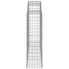 vidaXL Gabionen mit Hochbogen 10Stk. 200x50x140/160cm Verzinktes Eisen