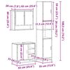 vidaXL 3-tlg. Badm&ouml;bel-Set Sonoma-Eiche Holzwerkstoff