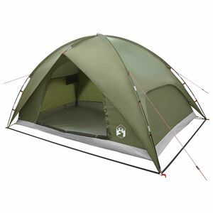 vidaXL Campingzelt mit Regenhaube wasserdicht Kuppel Olive Gr&uuml;n