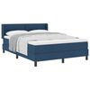 vidaXL Boxspringbett mit Kissen mit Kopfteil Blau 190 x 140 cm Stoff