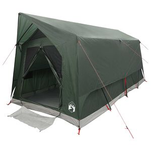 vidaXL Tunnelzelt mit Dach Armeegr&uuml;n 8-Personen Polyester und Stahl