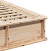 vidaXL Bettrahmen Braun 180 x 200 cm Massives Kiefernholz