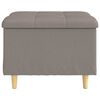 vidaXL Knopf Hocker mit Kissen Taupe 60 x 60 x 45 cm Stoff