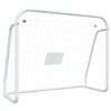 vidaXL Fu&szlig;balltor mit Netz Wei&szlig; 125x96x60 cm Stahl & Polyester