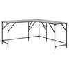 vidaXL Schreibtisch Grau Sonoma 149x149x75 cm Holzwerkstoff
