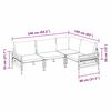 vidaXL Garten-Sofa-Set mit Kissen 4 pcs Anthrazit Stahl