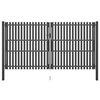 vidaXL Gartentor aus Stahl 400 x 200 cm Anthrazit
