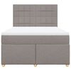 vidaXL Boxspringbett mit Matratze Taupe 160x200 cm Stoff
