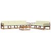 vidaXL Outdoor-Sofagarnitur mit Kissen 8 pcs Natur und Creme