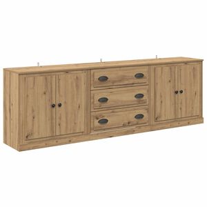 vidaXL Sideboards 3 pcs Artisan-Eiche 210 x 35,5 x 67,5 cm