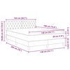 vidaXL Boxspringbett mit Matratze Dunkelgrau 140 x 190 cm Samt
