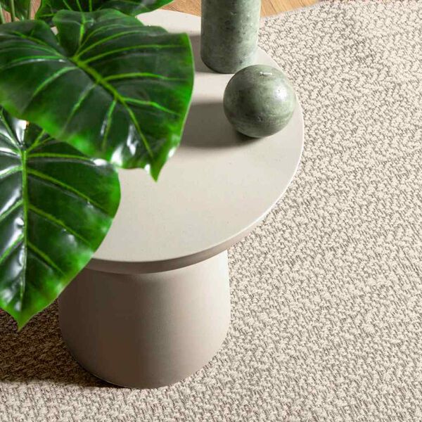 vidaXL Teppich ZIZUR Creme 240x240 cm Jute-Optik Indoor und Outdoor
