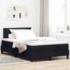 vidaXL Boxspringbett mit Matratze mit LED Schwarz 120 x 190 cm Stoff