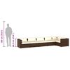vidaXL 6-tlg. Garten-Lounge-Set mit Kissen Poly Rattan Braun
