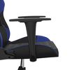 vidaXL Gaming-Stuhl mit Massagefunktion Schwarz und Blau Kunstleder