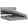 vidaXL Aufbewahrungsbett mit Matratze Hellgrau 200 x 200 cm Stoff