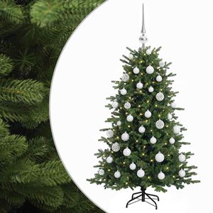 vidaXL K&uuml;nstlicher Weihnachtsbaum mit Weihnachtskugel 120 cm 150 LEDs