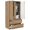 vidaXL Badezimmerschrank mit Speicher Artisan-Eiche 79,5 x 49 x 156 cm