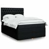 vidaXL Boxspringbett mit Matratze Schwarz 140x200 cm Stoff