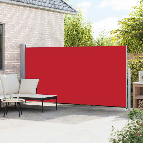 vidaXL Ausziehbare Seitenmarkise 160x500 cm Rot
