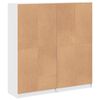 vidaXL Bücherschrank mit Türen Weiß 136x37x142 cm Holzwerkstoff