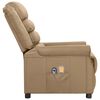 vidaXL Massagesessel Elektrisch Cappuccino-Braun Kunstleder