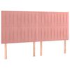 vidaXL Kopfteil Rosa 180 x 5 x 118/128 cm Samt