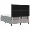 vidaXL Boxspringbett mit Matratze Hellgrau 140 x 190 cm Stoff