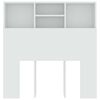 vidaXL Bett-Kopfteil mit Ablagen Weiß 100x19x103,5 cm