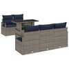 vidaXL Gartensofa-set 6 stk. 5-Sitzanzahl Grau Poly-Rattan