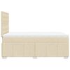 vidaXL Boxspringbett mit Matratze Creme 120x200 cm Stoff