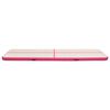 vidaXL Aufblasbare Gymnastikmatte mit Pumpe 700x100x15 cm PVC Rosa