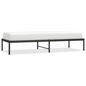 vidaXL Bettgestell Metall Schwarz 75x190 cm
