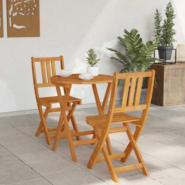 vidaXL Bistrogarnitur 3 pcs Braun Akazie Massivholz