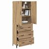 vidaXL Highboard Artisan-Eiche 69,5 x 34 x 180 cm Holzwerkstoff