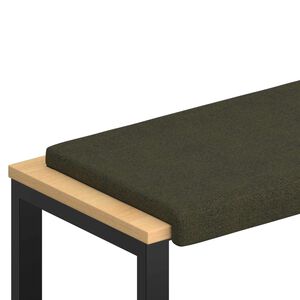 vidaXL Bankkissen Kunstwildleder Olivegr&uuml;n Tiefe 35 cm