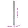 vidaXL Zaunpfosten 40 Stk. Silbern 260 cm Verzinkter Stahl
