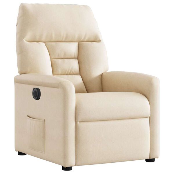 vidaXL Relaxsessel Elektrisch Beige Mikrofasergewebe