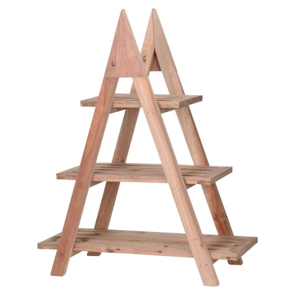 H&S Collection Blumentreppe mit 3 Ablagen 48x32x79 cm Holz
