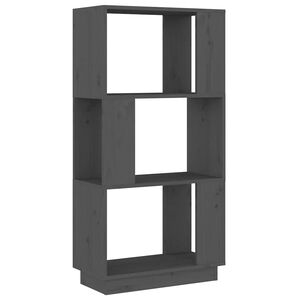 vidaXL B&uuml;cherregal/Raumteiler Grau 51x25x101 cm Massivholz Kiefer