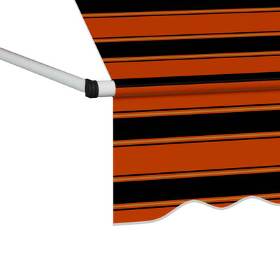 vidaXL Einziehbare Markise Handbetrieben 150 cm Orange und Braun