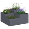 vidaXL Gartenblumentopf Anthrazit 80 x 80 x 48 cm Stahl