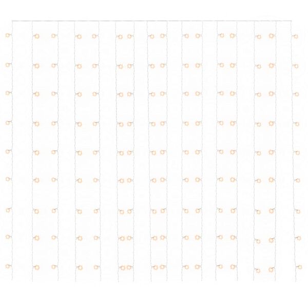 vidaXL LED-Lichtervorhang 3x3 m 300 LED Warmwei&szlig; 8 Funktionen